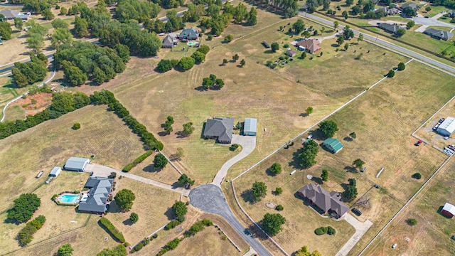 12600 SW 58th St, Mustang, OK 73064 - bird's eye view featuring a rural view