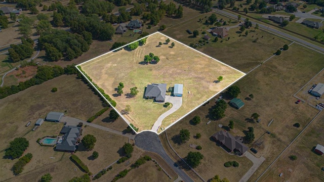 12600 SW 58th St, Mustang, OK 73064 - drone / aerial view with a rural view