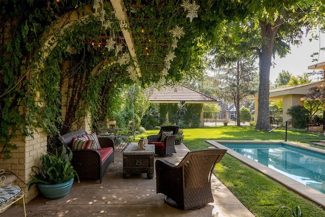 view of patio / terrace featuring outdoor lounge area