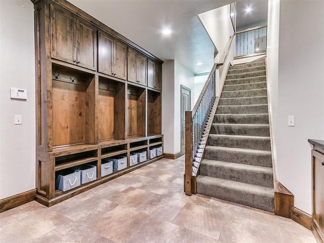 1205 Cobblestone Ln, Kingfisher, OK 73750 - mudroom with baseboards and recessed lighting