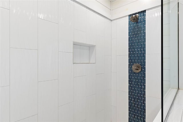 details with tiled shower