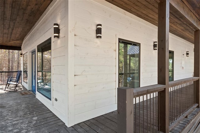 view of wooden terrace