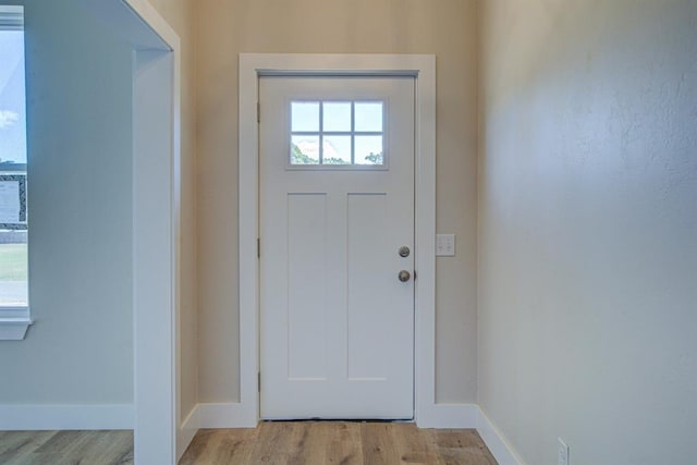 entryway featuring light hardwood / wood-style floors