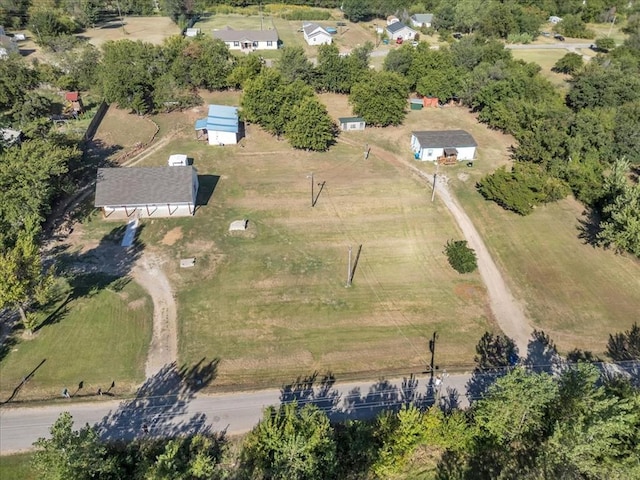 drone / aerial view featuring a rural view