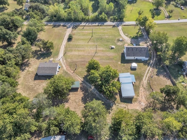 bird's eye view with a rural view