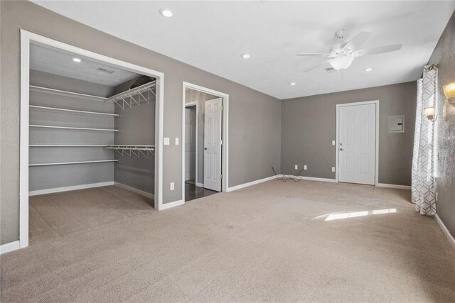 24484 E 990th Rd, Weatherford, OK 73096 - unfurnished bedroom featuring carpet, ceiling fan, and a closet