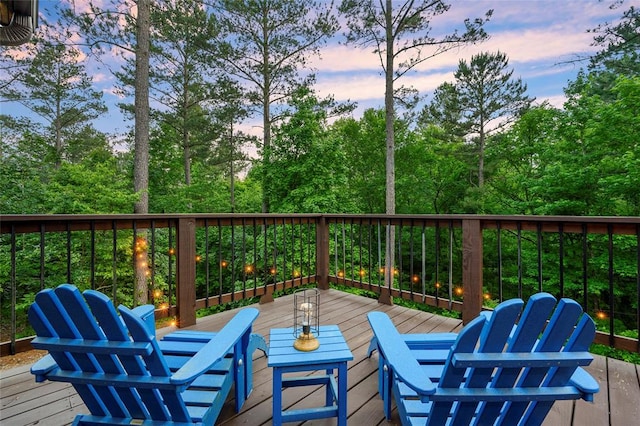 view of deck at dusk