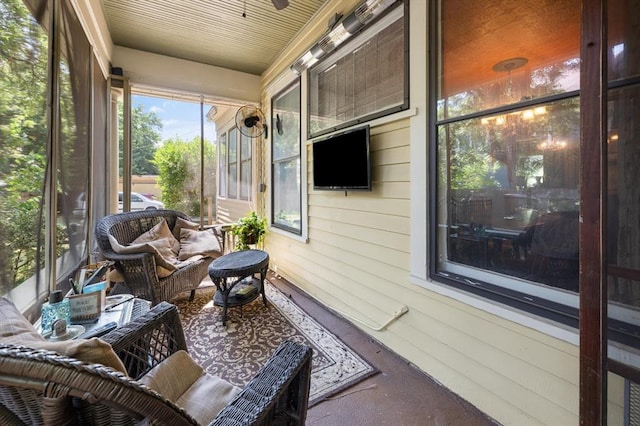 view of sunroom