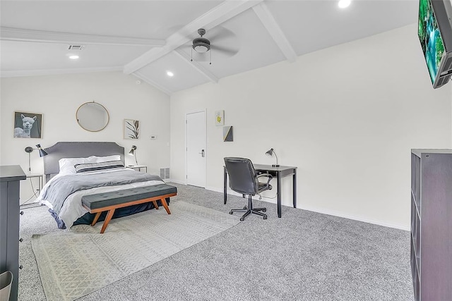 1405 Rosehaven Dr, Altus, OK 73521 - bedroom featuring carpet, a ceiling fan, and recessed lighting