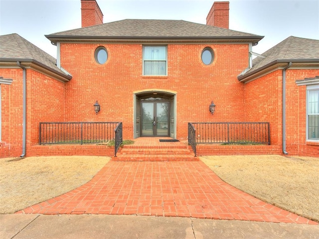 view of front of house featuring french doors