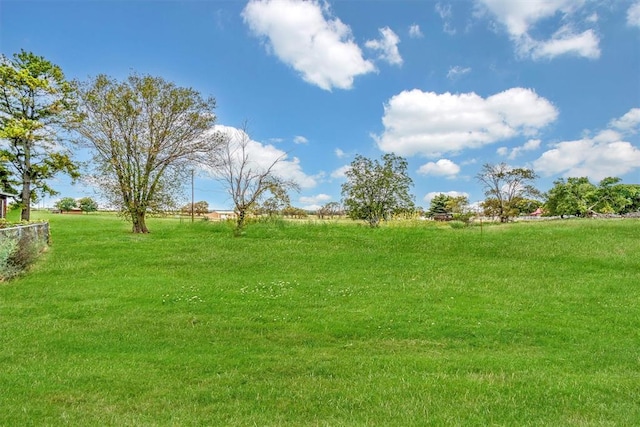 view of yard featuring a rural view