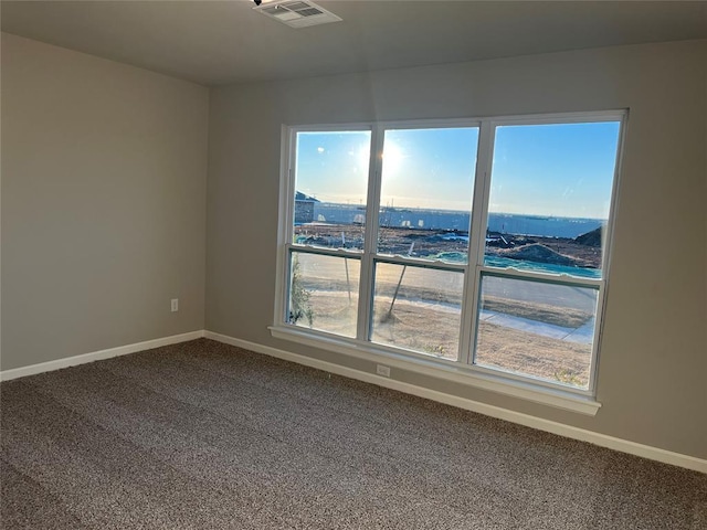 view of carpeted spare room