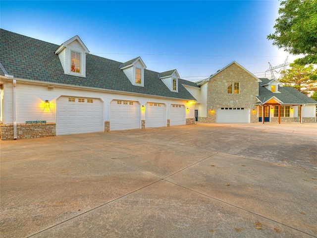 exterior space featuring a garage