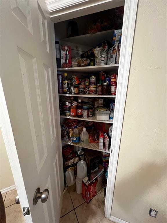 view of pantry