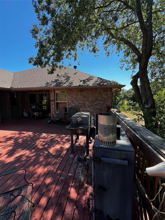 deck with area for grilling