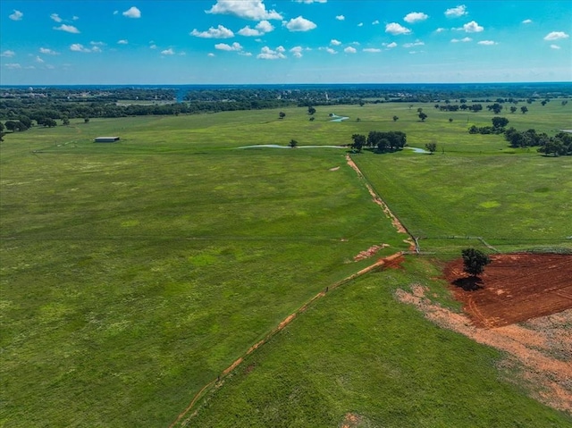 drone / aerial view with a rural view