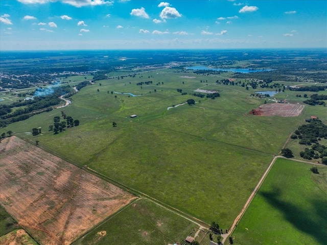 drone / aerial view with a rural view