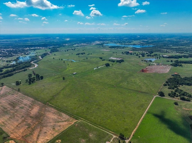 aerial view featuring a rural view