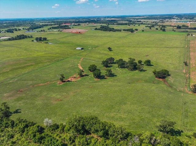 bird's eye view with a rural view