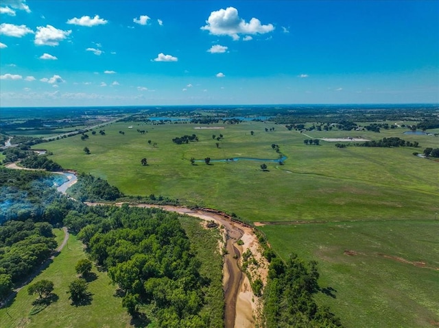 bird's eye view featuring a rural view