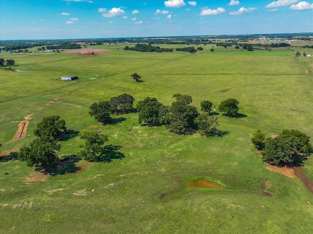 drone / aerial view with a rural view