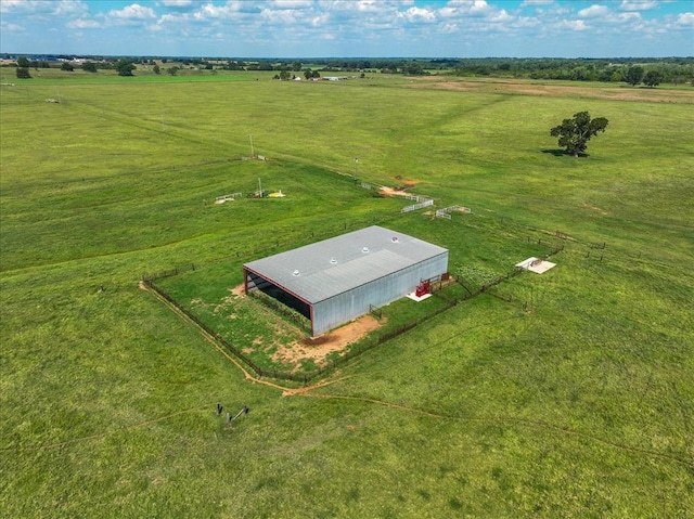 bird's eye view with a rural view