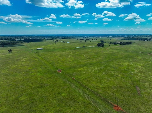 bird's eye view with a rural view