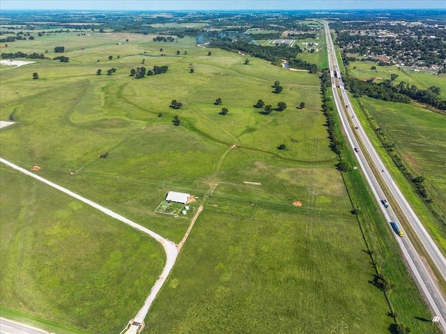 drone / aerial view with a rural view