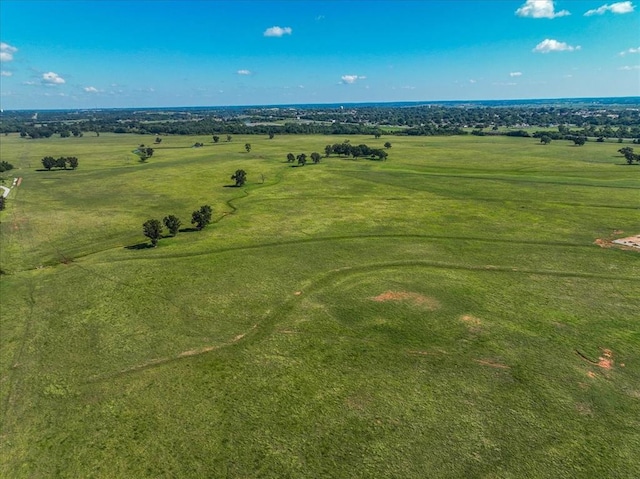 aerial view with a rural view