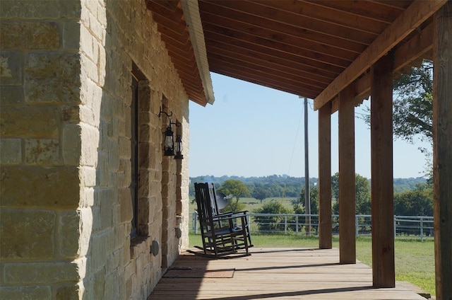 view of wooden terrace