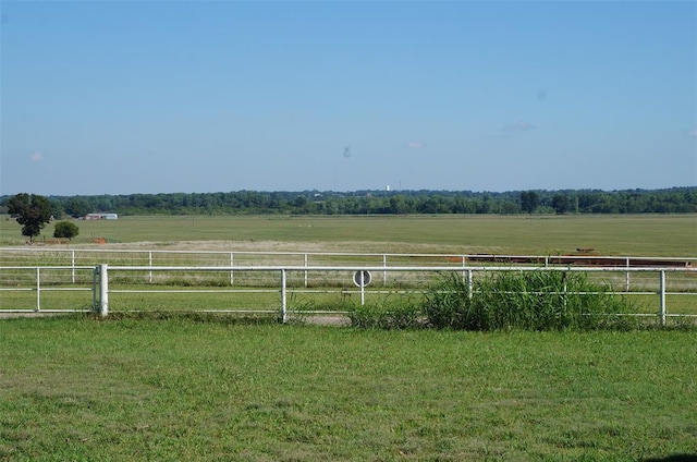 view of yard featuring a rural view