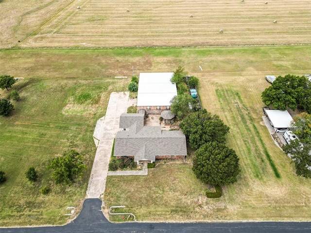 aerial view featuring a rural view