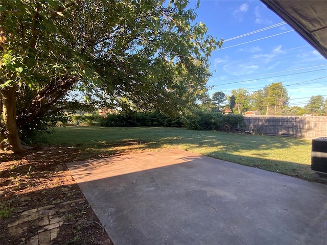 view of yard featuring a patio area