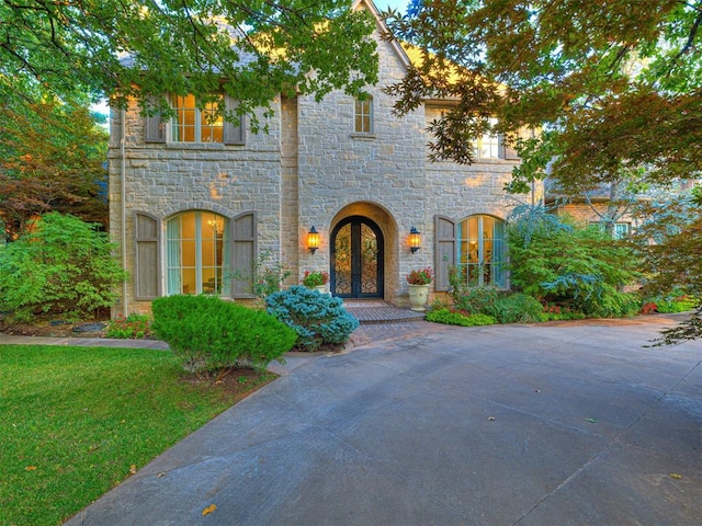 view of front of house featuring french doors