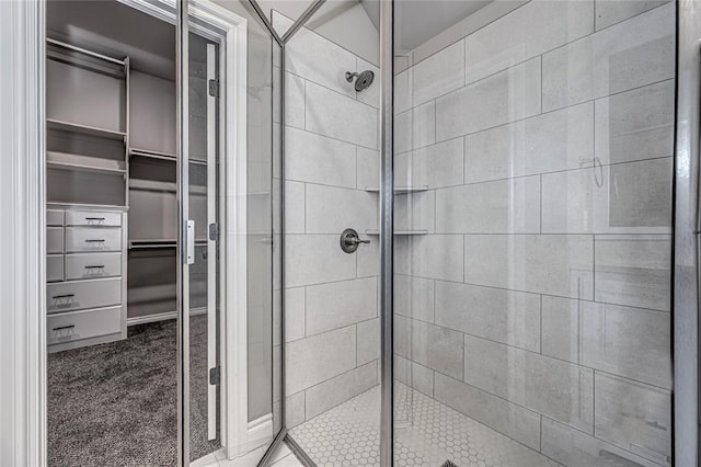 bathroom featuring an enclosed shower