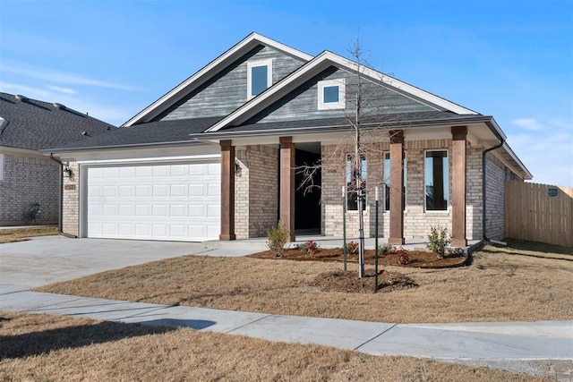 view of front facade with a garage