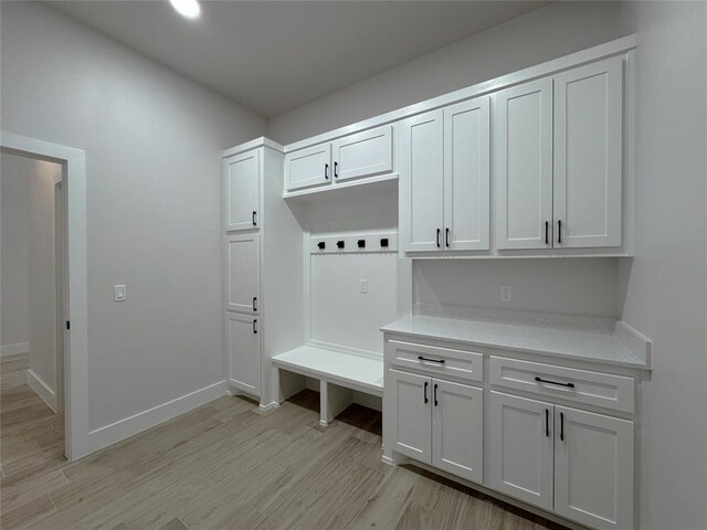 mudroom featuring light hardwood / wood-style flooring