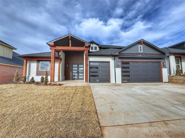 view of front of home featuring a garage