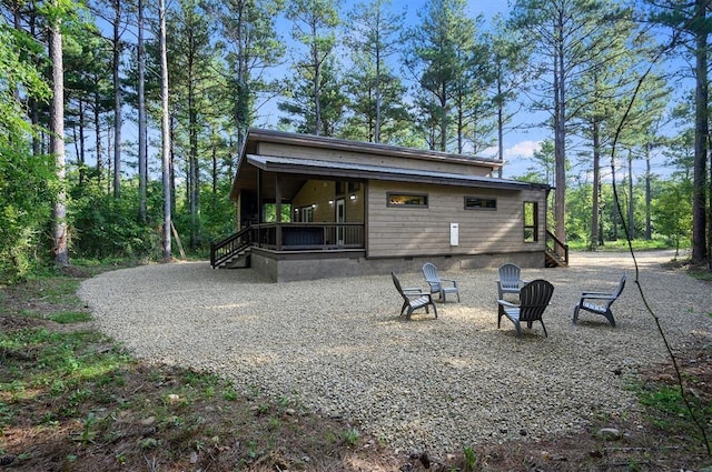 view of rear view of property