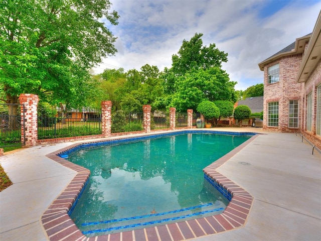 view of pool featuring a patio area