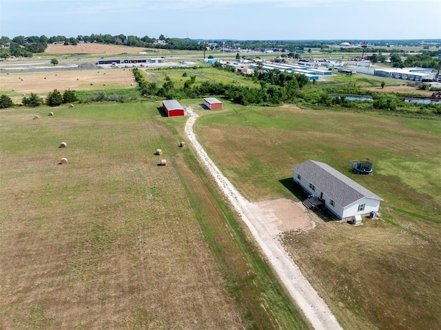 drone / aerial view featuring a rural view