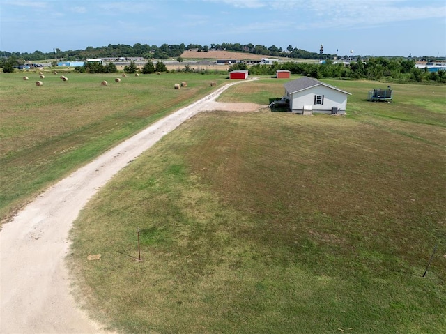 drone / aerial view featuring a rural view