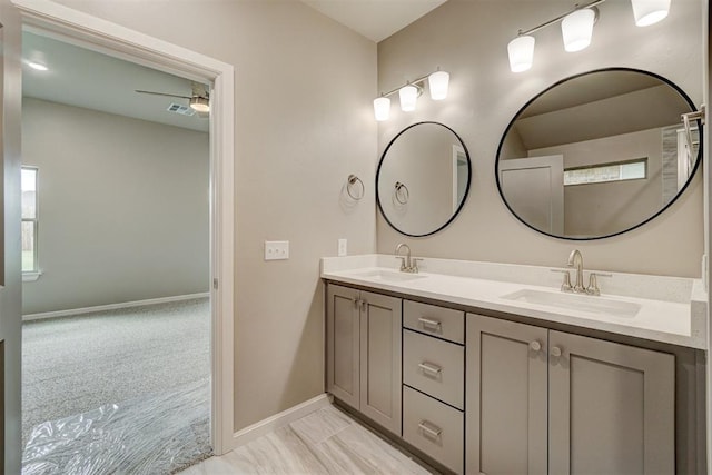 bathroom with vanity