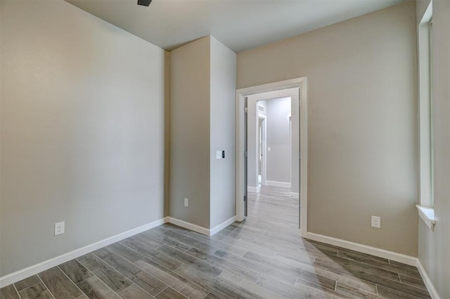 empty room featuring light hardwood / wood-style flooring