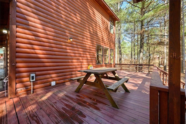 view of wooden deck