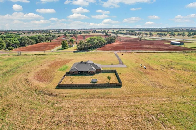 drone / aerial view with a rural view