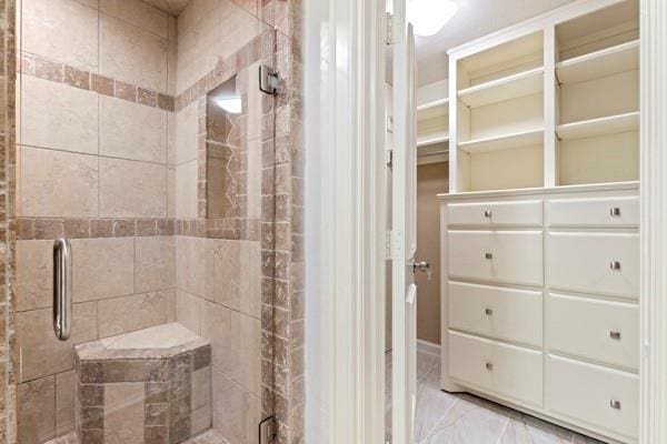 bathroom with walk in shower