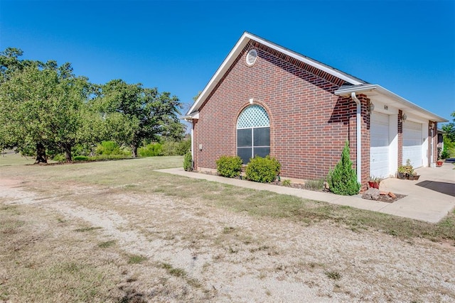 view of property exterior featuring a garage