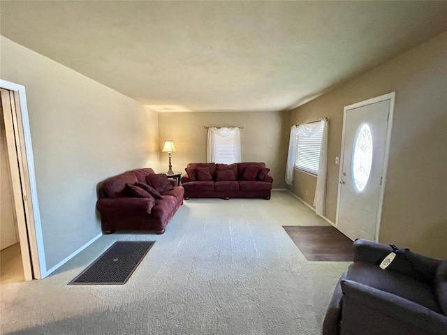 view of carpeted living room