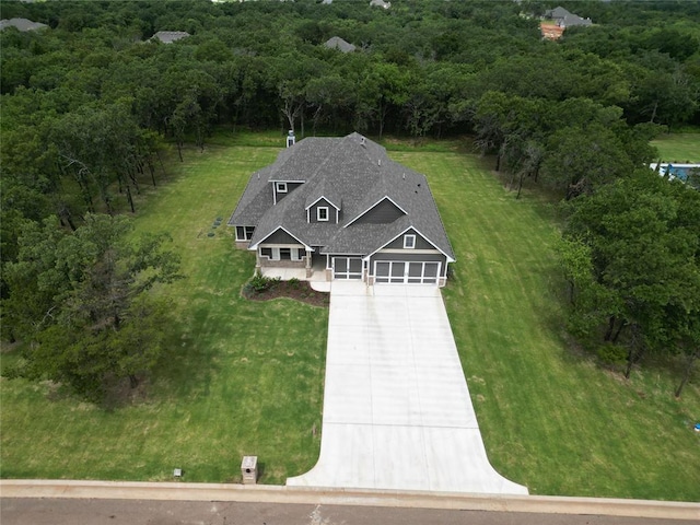 14109 Birch Ln, Edmond, OK 73049 - view of subject property with a heavily wooded area